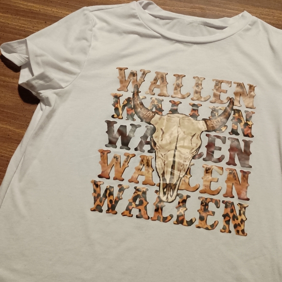 MORGAN WALLEN T-SHIRT - Medium // Country Music Band Tee Shirt Cattle Skull - Picture 1 of 6